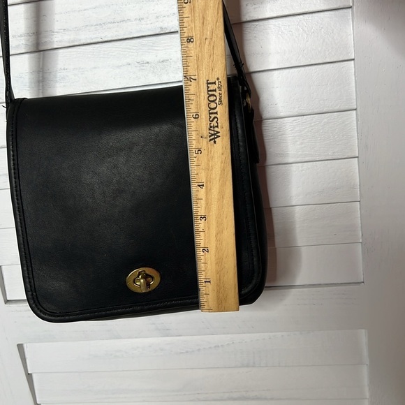 VINTAGE COACH l Companion Legacy Black Leather Crossbody Bag Style 9078 90s - Picture 11 of 14